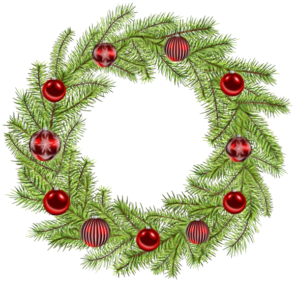 Transparent Christmas Ornament Wreath Spruce Oregon Pine Christmas Decoration for Christmas