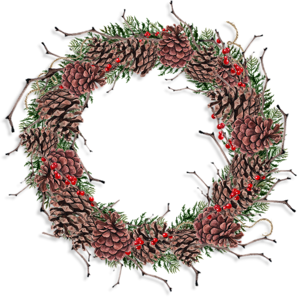 Transparent Wreath Twig Christmas Ornament Christmas Decoration for Christmas