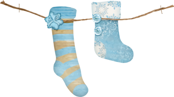 Transparent christmas Blue Aqua Sock for Christmas Stocking for Christmas