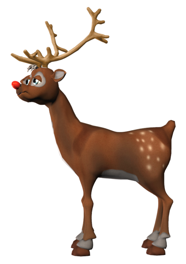 Transparent Rudolph Reindeer Santa Claus Elk Wildlife for Christmas