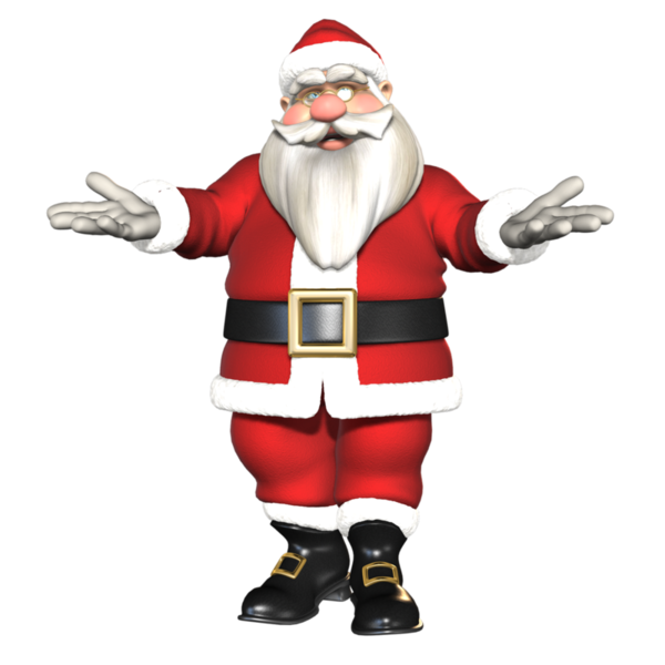 Transparent Santa Claus Cartoon Fictional Character for Christmas