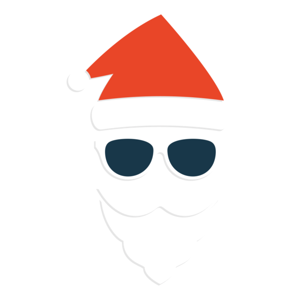 Transparent Santa Claus Christmas Sunglasses Party Hat Headgear for Christmas