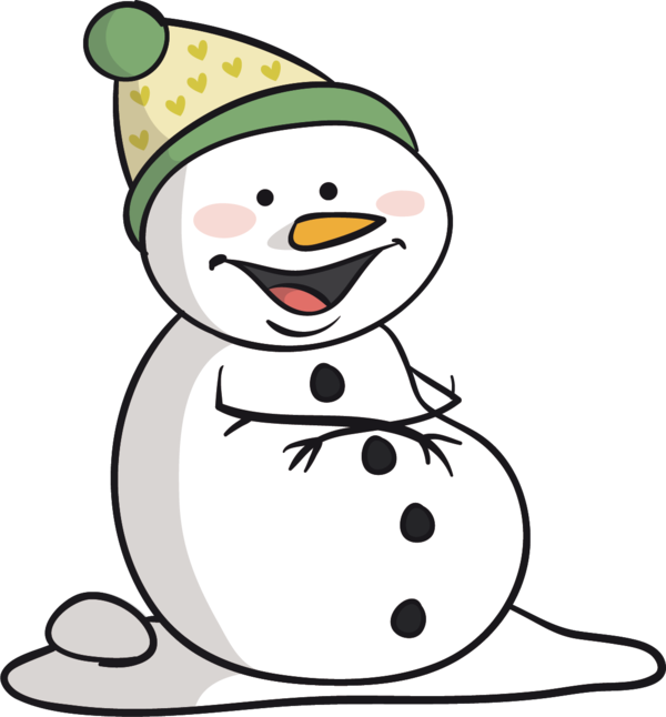 Transparent Snowman Snow Sticker for Christmas