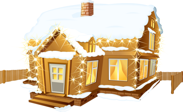 Transparent Santa Claus Christmas Winter Building House for Christmas