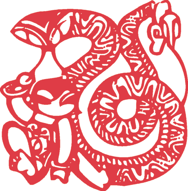 Transparent Chinese Zodiac Chinese New Year Papercutting Visual Arts Flower for New Year