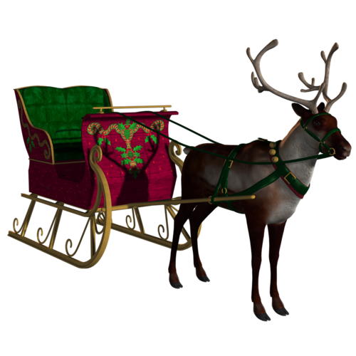 Transparent Reindeer Santa Claus Christmas Day Vehicle for Christmas