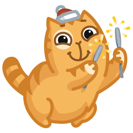 Transparent Cat Sticker Telegram Food Snout for New Year