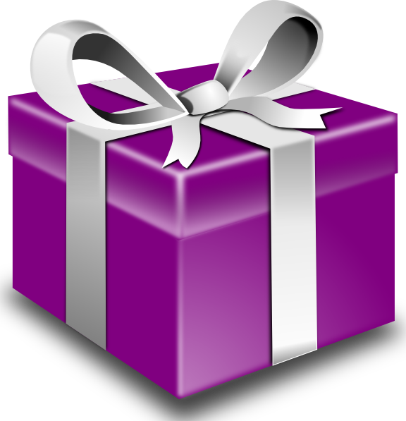 Transparent Gift Purple Christmas for Christmas