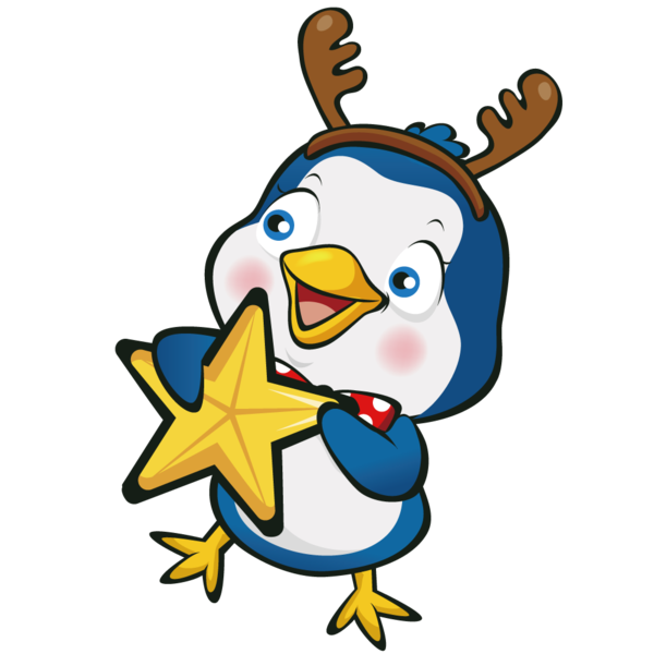 Transparent Cartoon Christmas Logo Bird Beak for Christmas