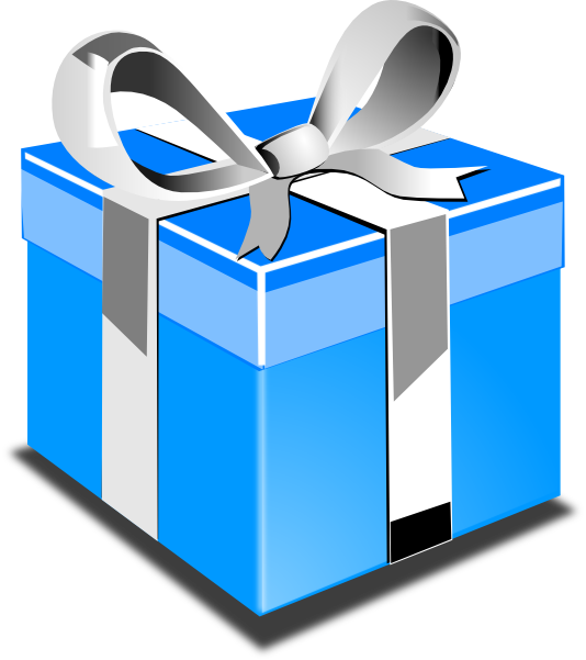 Transparent Gift Christmas Gift Box Blue for Christmas