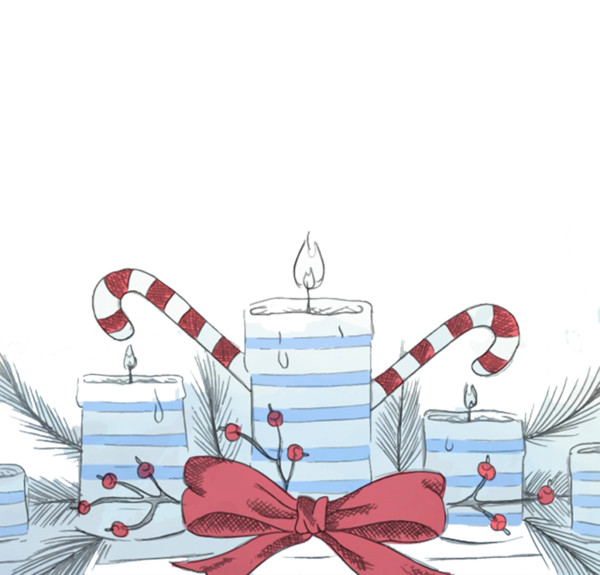 Transparent Drawing Candle Gift for Christmas