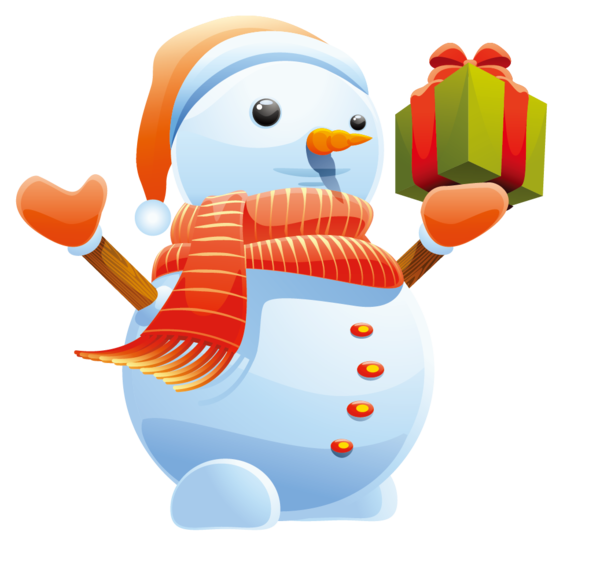 Transparent Snowman Christmas Cartoon Flightless Bird for Christmas