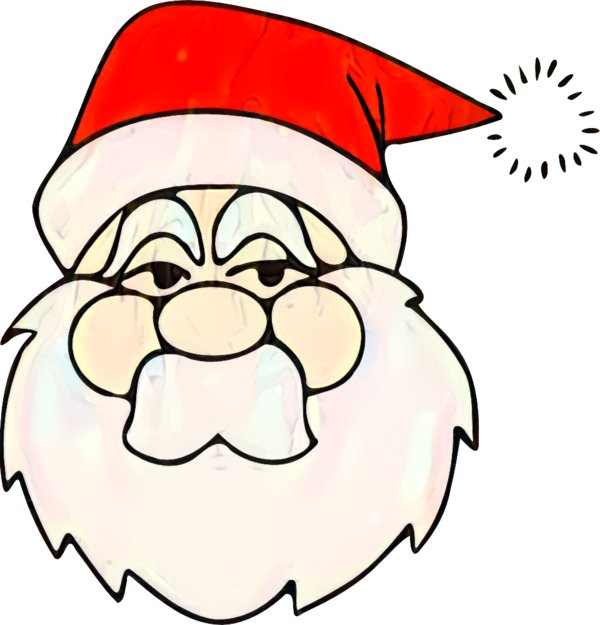 Transparent Santa Claus Rudolph Coloring Book White Cartoon for Christmas