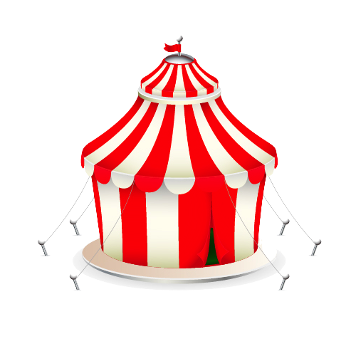 Transparent Circus Tent Traveling Carnival Christmas Ornament for Christmas
