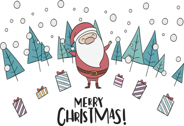 Transparent Santa Claus Christmas Cartoon Area Text for Christmas