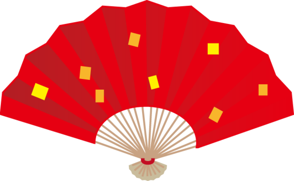 Transparent Hand Fan Tōsenkyō New Year Card Red Decorative Fan for New Year