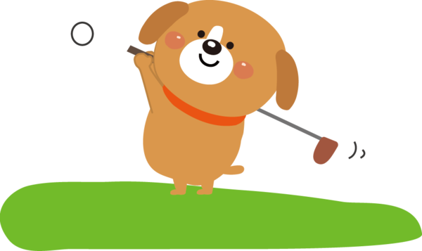 Transparent Golf Sports Dog Cartoon Beak for New Year