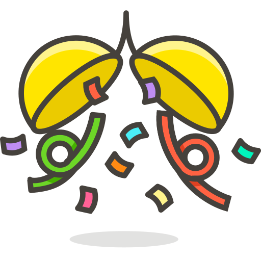 Transparent Symbol Party Emoji Yellow Text for New Year
