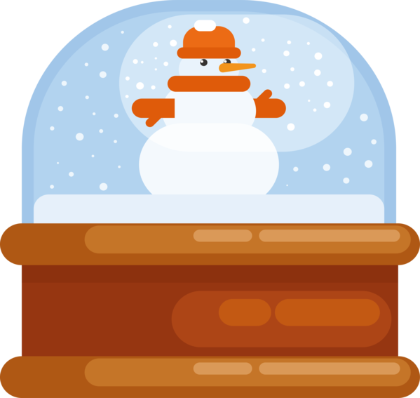 Transparent Snowman Christmas Snow Orange for Christmas