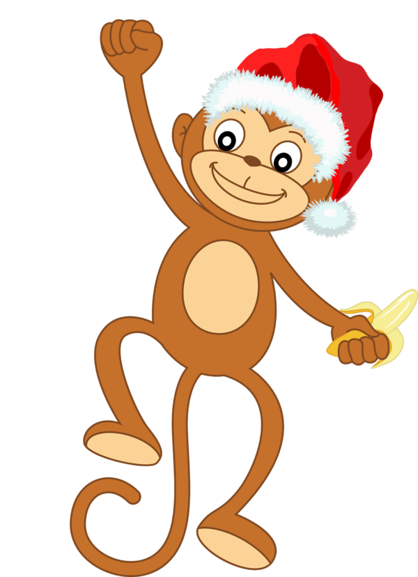 Transparent Monkey Cartoon Tail Animal Figure for Christmas