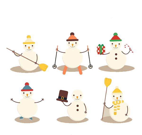 Transparent Snowman Christmas Cartoon Line for Christmas