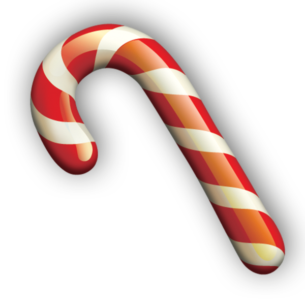 Transparent Candy Cane Polkagris Christmas Confectionery for Christmas