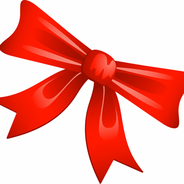 Transparent Ribbon Christmas Sticker Red Propeller for Christmas