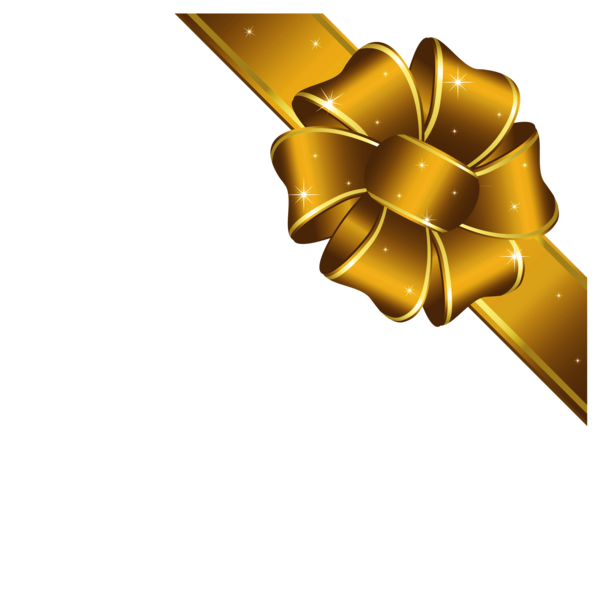 Transparent Gold Christmas Ribbon Flower Yellow for Christmas