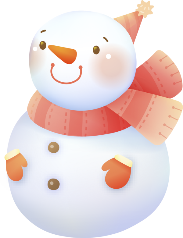 Transparent Snowman Poster Snow Orange for Christmas