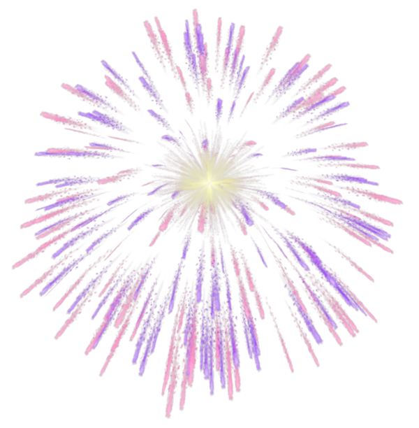 Transparent Fireworks Cartoon Gimp Purple Violet for New Year