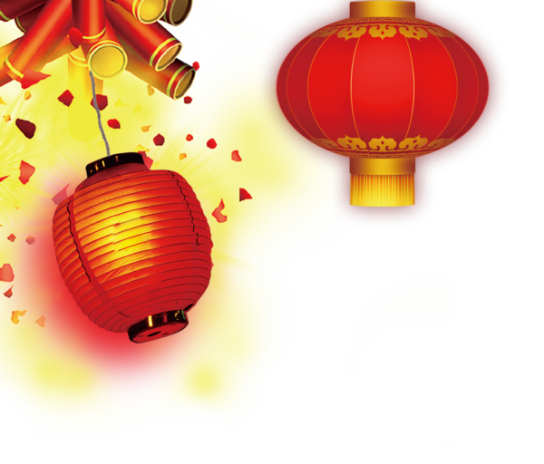 Transparent New Year Chinese New Year Lantern Yellow Lighting for New Year