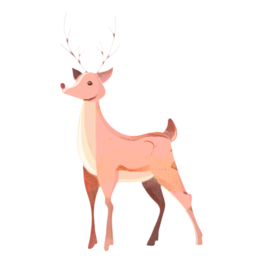 Transparent Reindeer Christmas Card Christmas Day Deer for Christmas