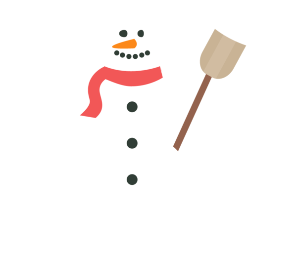 Transparent Snowman Winter Snow Line for Christmas