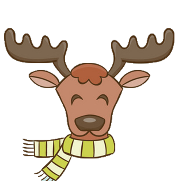 Transparent Reindeer Santa Claus Christmas Head Deer for Christmas