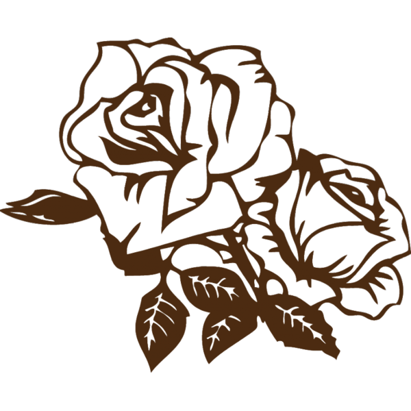 Transparent Rose Cdr Line Art Plant for Valentines Day