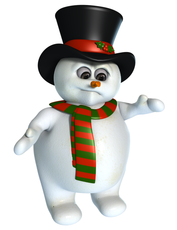 Transparent Snowman Figurine Mascot Christmas Ornament for Christmas