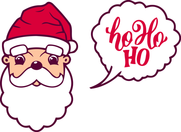 Transparent christmas Hair Cartoon Head for Santa for Christmas