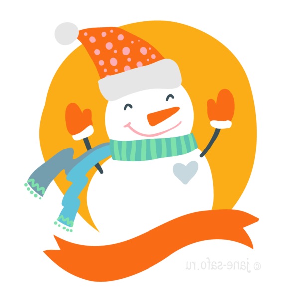 Transparent Snowman Winter Christmas Beak Orange for Christmas