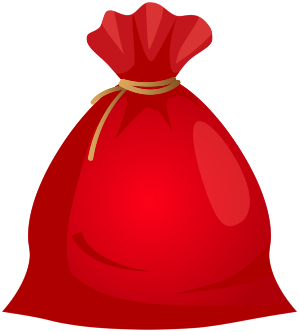 Transparent Santa Claus Bag Christmas Hat Red for Christmas