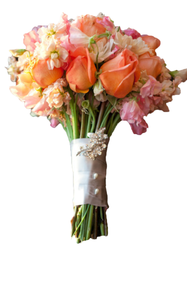 Transparent Garden Roses Flower Bouquet Floral Design Pink Flowerpot for Valentines Day