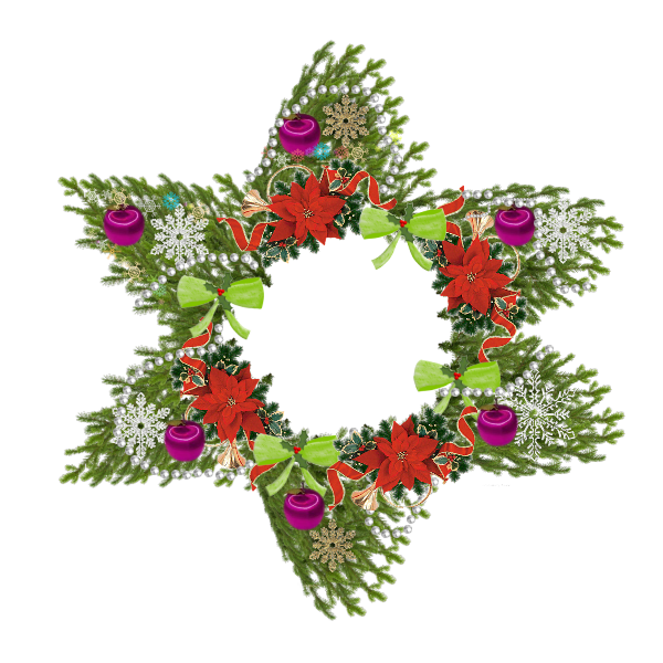 Transparent Religion Religious Symbol Judaism Christmas Decoration Wreath for Christmas