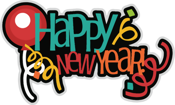Transparent new-year Text Font Logo for Happy New Year for New Year