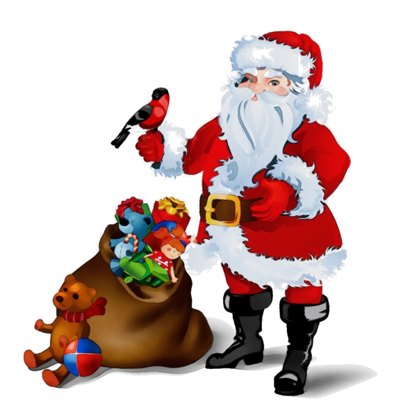 Transparent Santa Claus Fictional Character Figurine for Christmas
