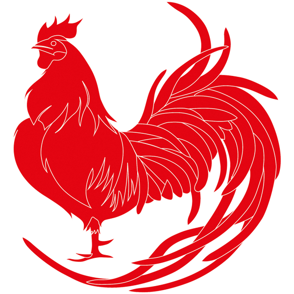 Transparent Rooster Chinese New Year Chinese Calendar Chicken Red for New Year