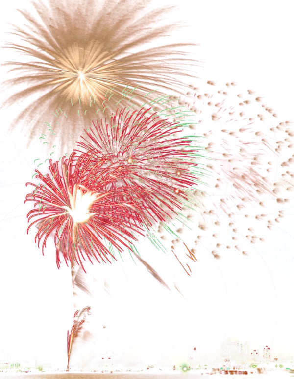 Transparent Fireworks Firecracker New Year Pink Flower for New Year
