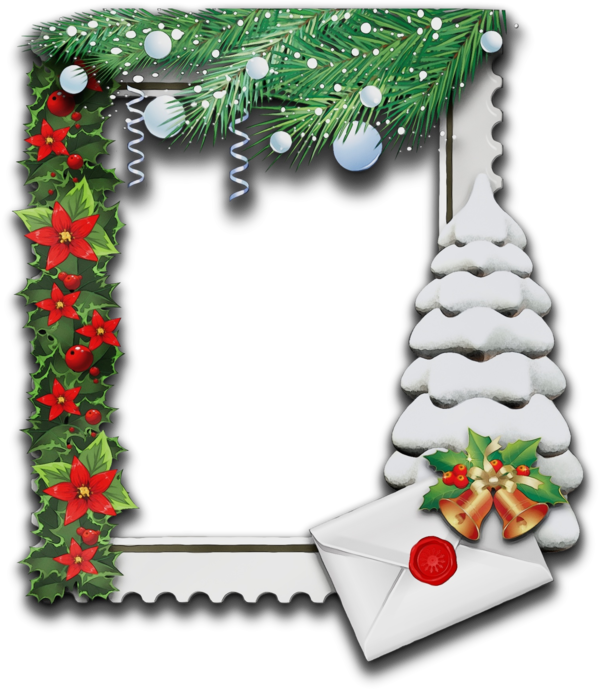 Transparent Holly Christmas Decoration Picture Frame for Christmas