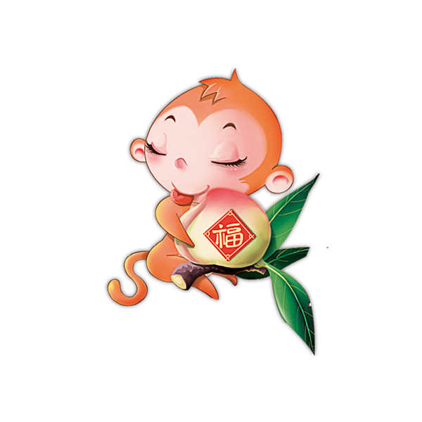 Transparent Monkey Chinese New Year Bxednh Thxe2n Orange Cartoon for New Year