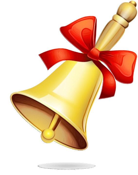 Transparent Yellow Christmas Ornament Christmas Day Bell Handbell for Christmas