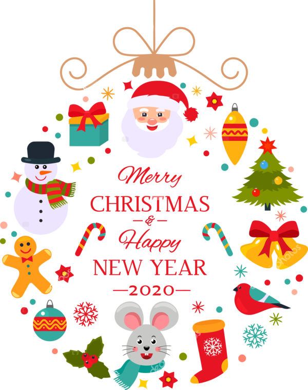 Transparent new-year Text Christmas Christmas eve for Happy New Year 2020 for New Year