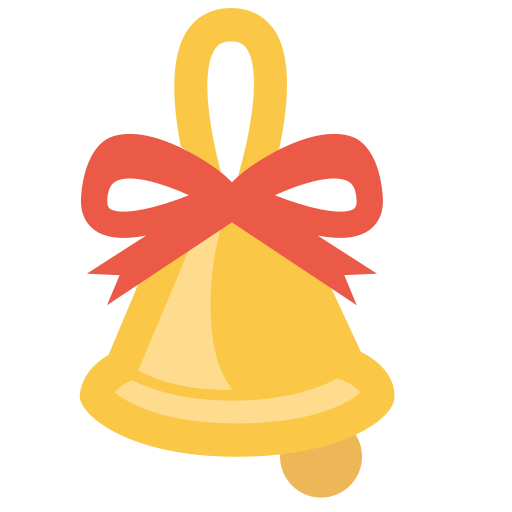 Transparent Bell Alarm Clocks Christmas Yellow Logo for Christmas